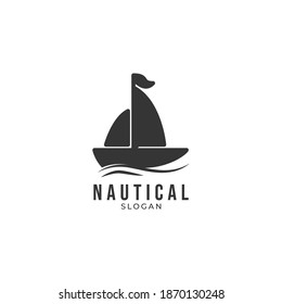 Retro vintage nautical logo badge