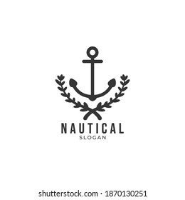 Retro vintage nautical logo badge