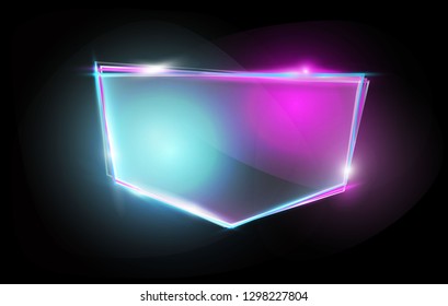 Retro vintage old night Club Neon Sign, night lights, vector illustration with lights on black background