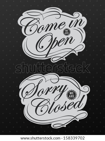 retro vintage open closed