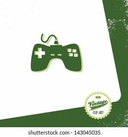 retro vintage page with console