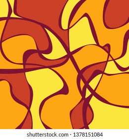 Retro and vintage painting. Abstract geometric colorful vector background. 