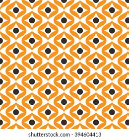 Retro vintage pattern background. Print texture. Wallpaper design. Fabric design. Vector illustration.