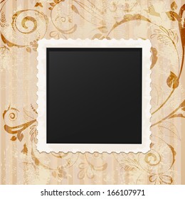 Retro vintage photo frame