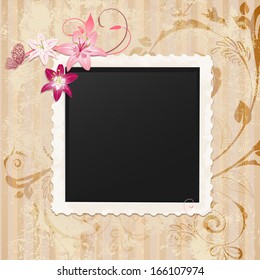 Retro vintage photo frame