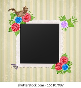 Retro vintage photo frame