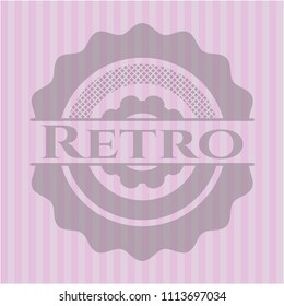  Retro vintage pink emblem