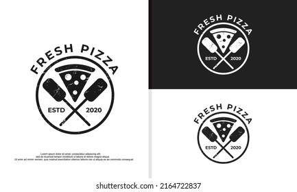 Retro Vintage Pizza Logo And Typography Template