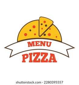 retro vintage pizza logo and typography template.