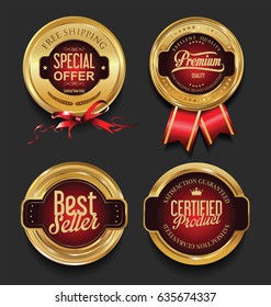 Retro vintage premium quality badges and labels collection