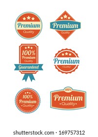 Retro vintage Premium Quality and Guarantee Labels