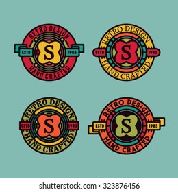 Retro Vintage Premium Quality Labels set. Vector design elements, signs, logos, identity, labels, badges, logotypes, stickers and stamps. 