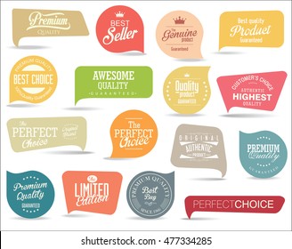 Retro vintage premium quality stickers and labels collection