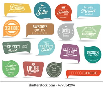 Retro vintage premium quality stickers and labels collection