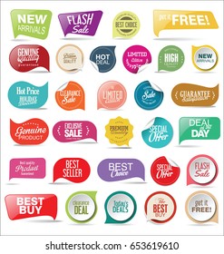 Retro vintage premium quality stickers and labels collection