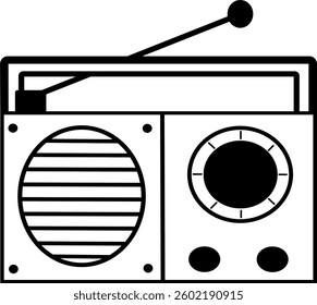 "Retro Vintage Radio Vector Illustration