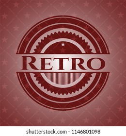 Retro vintage red emblem