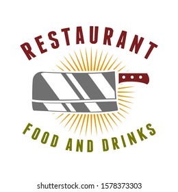 Retro Vintage of Restaurant or Food Court Badge Logo