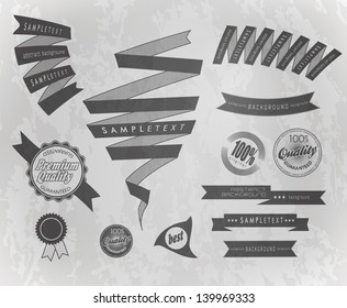 retro vintage ribbons and scrap booking/ vector