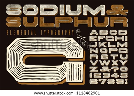 A retro, vintage, rustic old-west or circus sideshow font