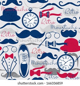 Retro vintage seamless pattern.