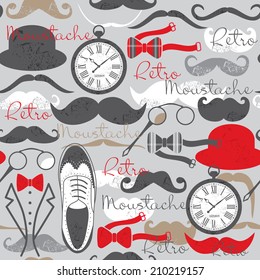 Retro vintage seamless pattern.