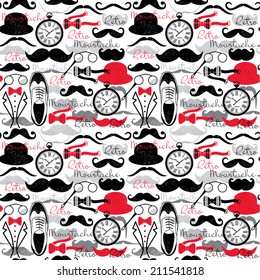 Retro vintage seamless pattern.