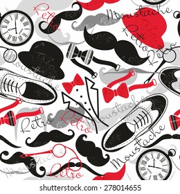 Retro vintage seamless pattern.