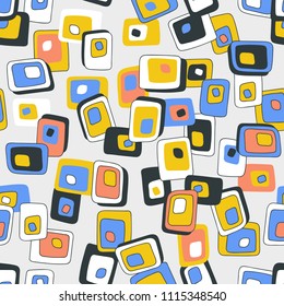 Retro Vintage seamless Pattern made with modern colors