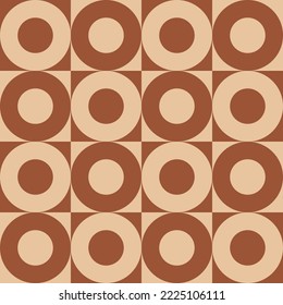 Retro vintage seamless vector geometric pattern. 70s retro print for fabric cover background