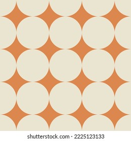 Retro vintage seamless vector geometric pattern. 70s retro print for fabric cover background