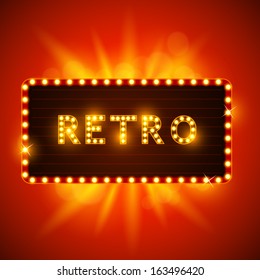 Retro Vintage Sign. Vector illustration