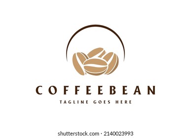 Retro Vintage Simple Coffee Bean para Cafe Bar o Etiqueta de producto Vector de diseño