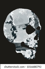 Retro vintage skull graphic design vector art