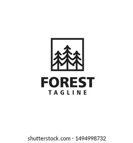 Retro Vintage Spruce, , Pines Logo Template