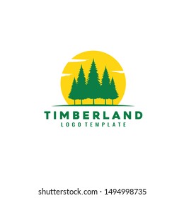 Retro Vintage Spruce, , Pines Logo Template