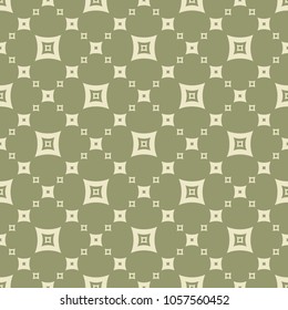 Retro vintage style background. Vector geometric seamless pattern with small curved squares in staggered grid. Simple minimal abstract texture in pastel green colors. Repeat design for prints, decor