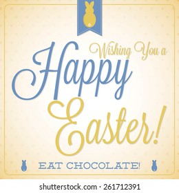 Retro vintage style Easter card in vector format.