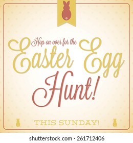 Retro vintage style Easter card in vector format.