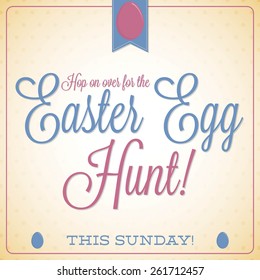 Retro vintage style Easter card in vector format.