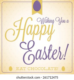 Retro vintage style Easter card in vector format.