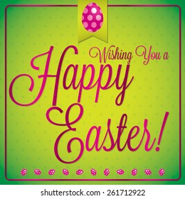 Retro vintage style Easter card in vector format.