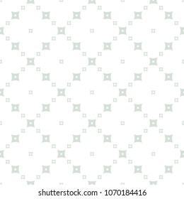 Retro vintage style seamless pattern. Vector geometric background with small squares in staggered grid. Simple minimalist abstract texture in pastel colors, pale green and white. Subtle repeat design