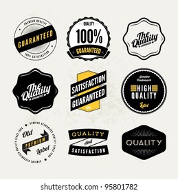 Retro Vintage styled quality labels