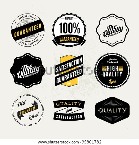 Retro Vintage styled quality labels
