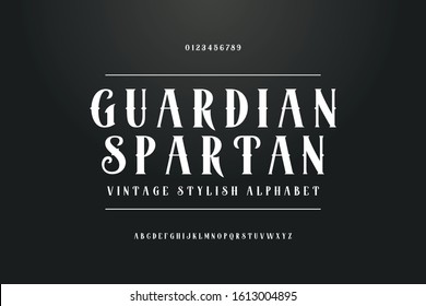 Retro vintage stylish font set. Victorian design vector of typography fonts.