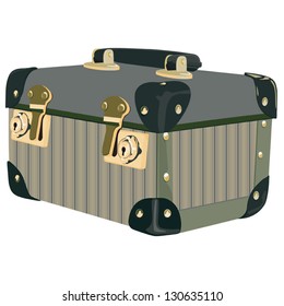 Retro vintage suitcase Vector