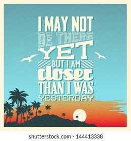 Retro Vintage Summer Poster Design with Typography 