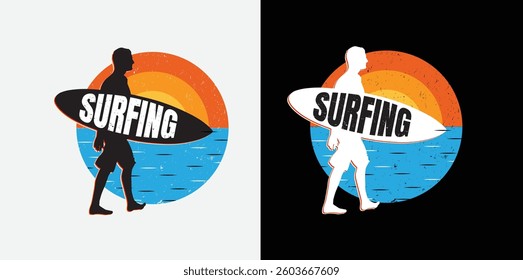 Retro Vintage Summer surfing Vibes t-shirt design