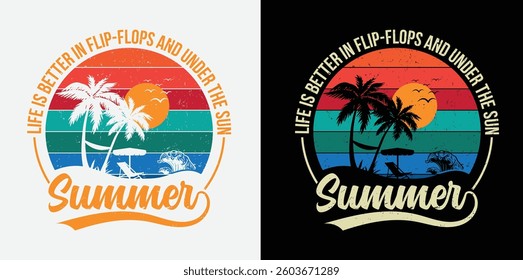 Retro Vintage Summer surfing Vibes t-shirt design